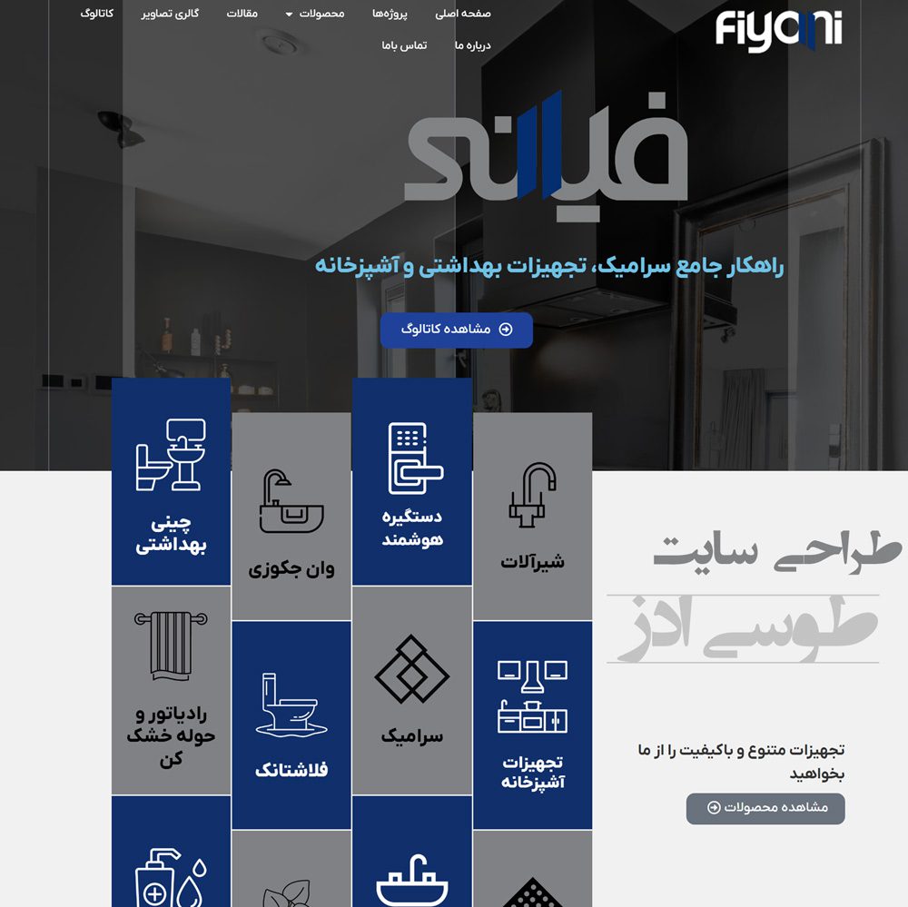 نمونه کار طراحی سایت مجموعه فیانی
