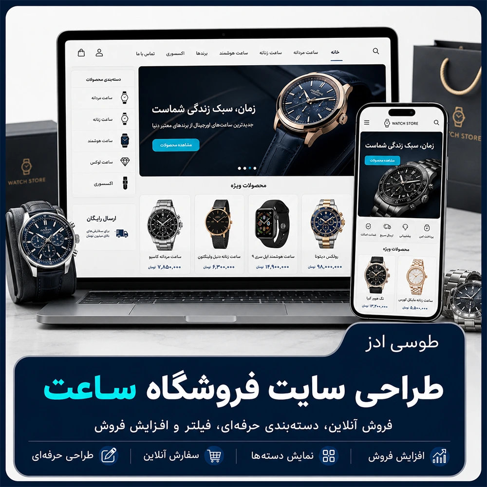 طراحی سایت فروشگاه ساعت